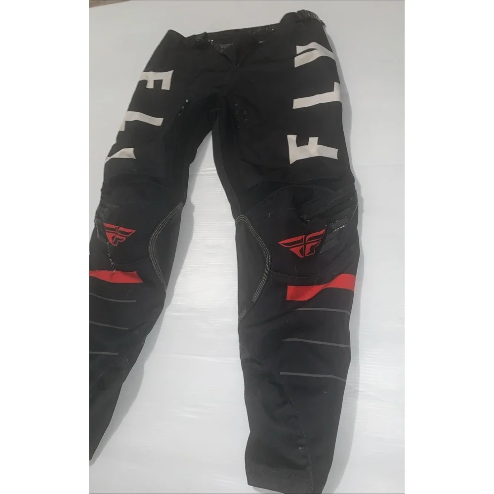 Fly Racing Kinetic Pants Mens Size 32 Black Red Motocross Riding Pants